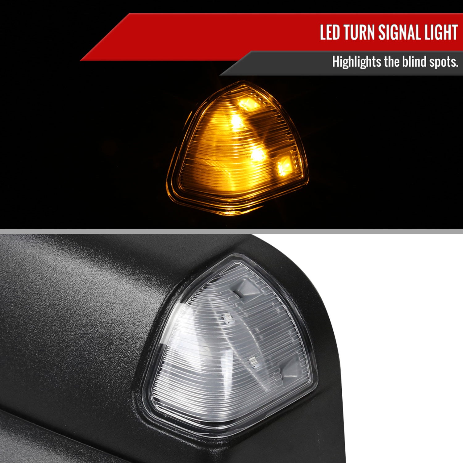 2013-2017 Dodge RAM 1500/2500/3500 Auto-Fold Heated ATS & Manual Side Mirrors