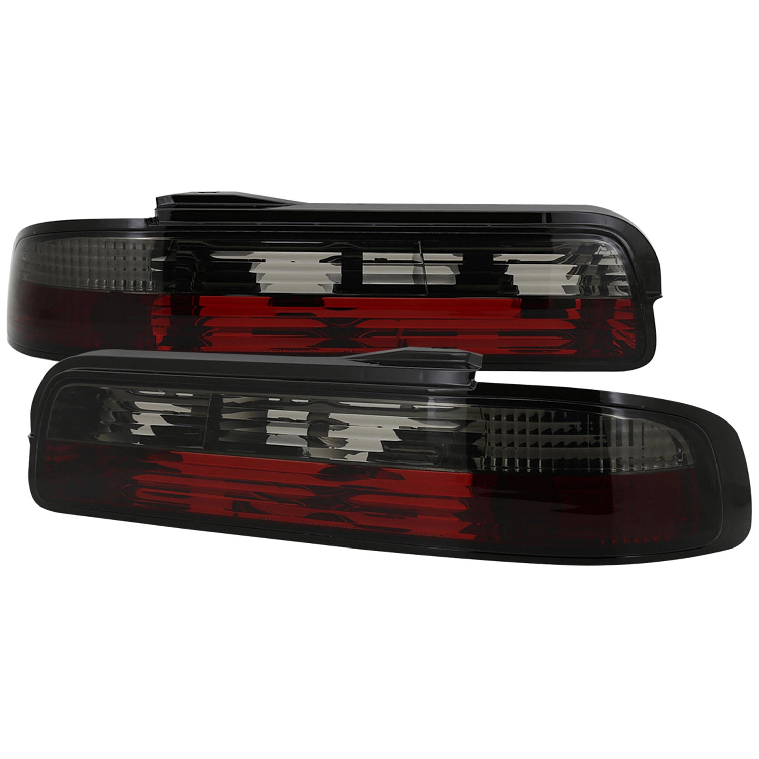 1989-1994 Nissan 240SX S13 Coupe Tail Lights Chrome Housing/Red Smoke Lens
