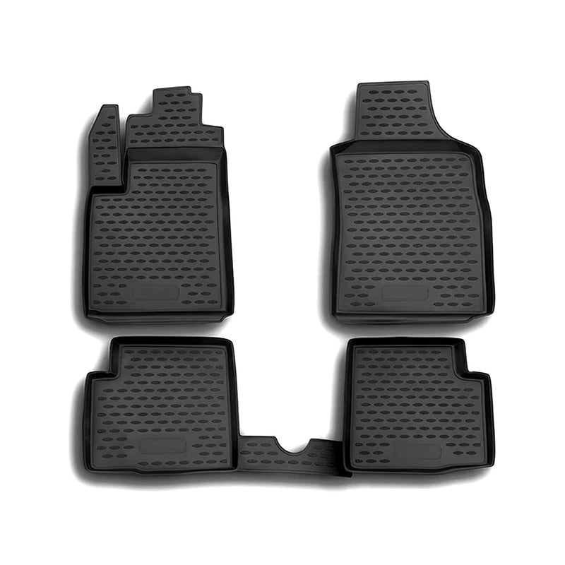 2009-2015 Fiat 500 500C Floor Mats Liners Full Set All Weather Black