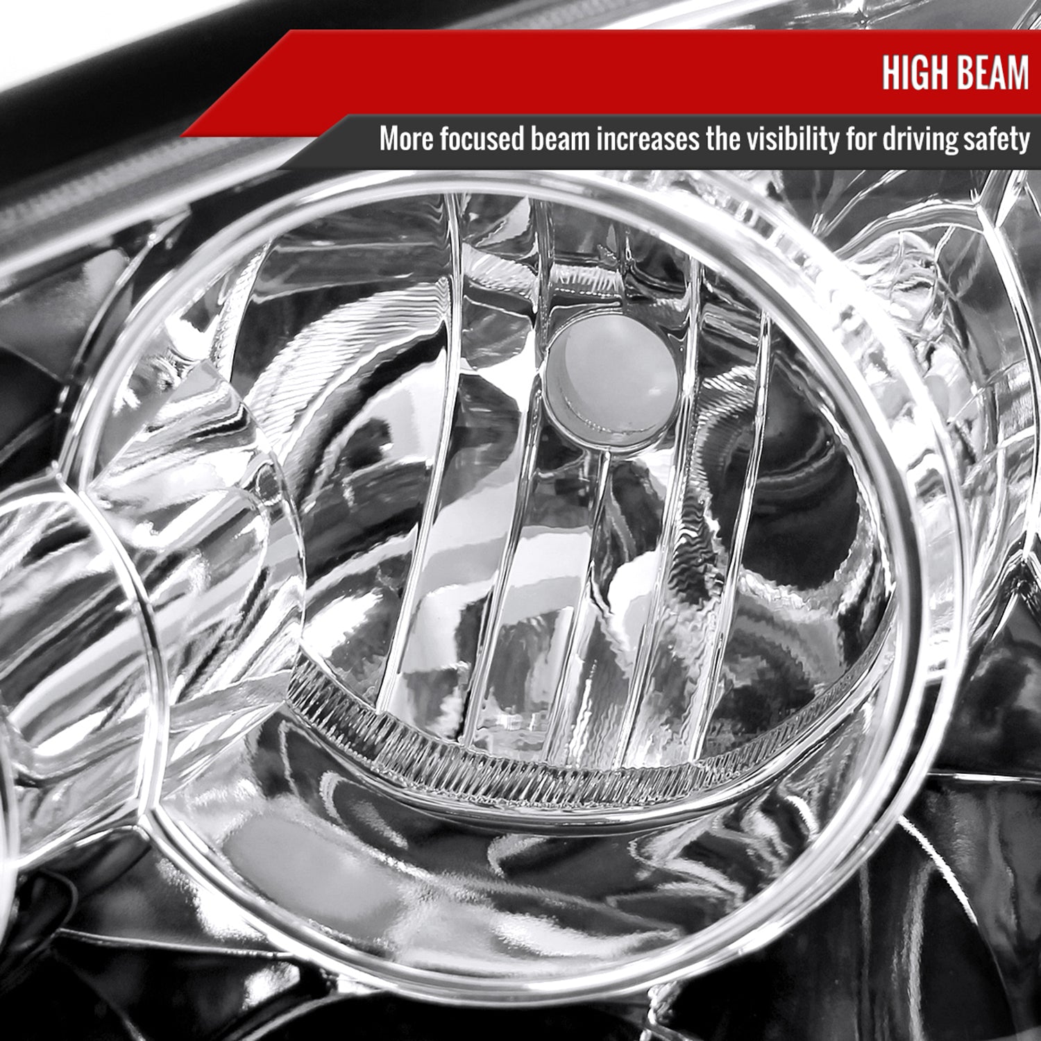 2005-2006 Toyota Camry Factory Crystal Headlights Amber Reflector Chrome/Clear