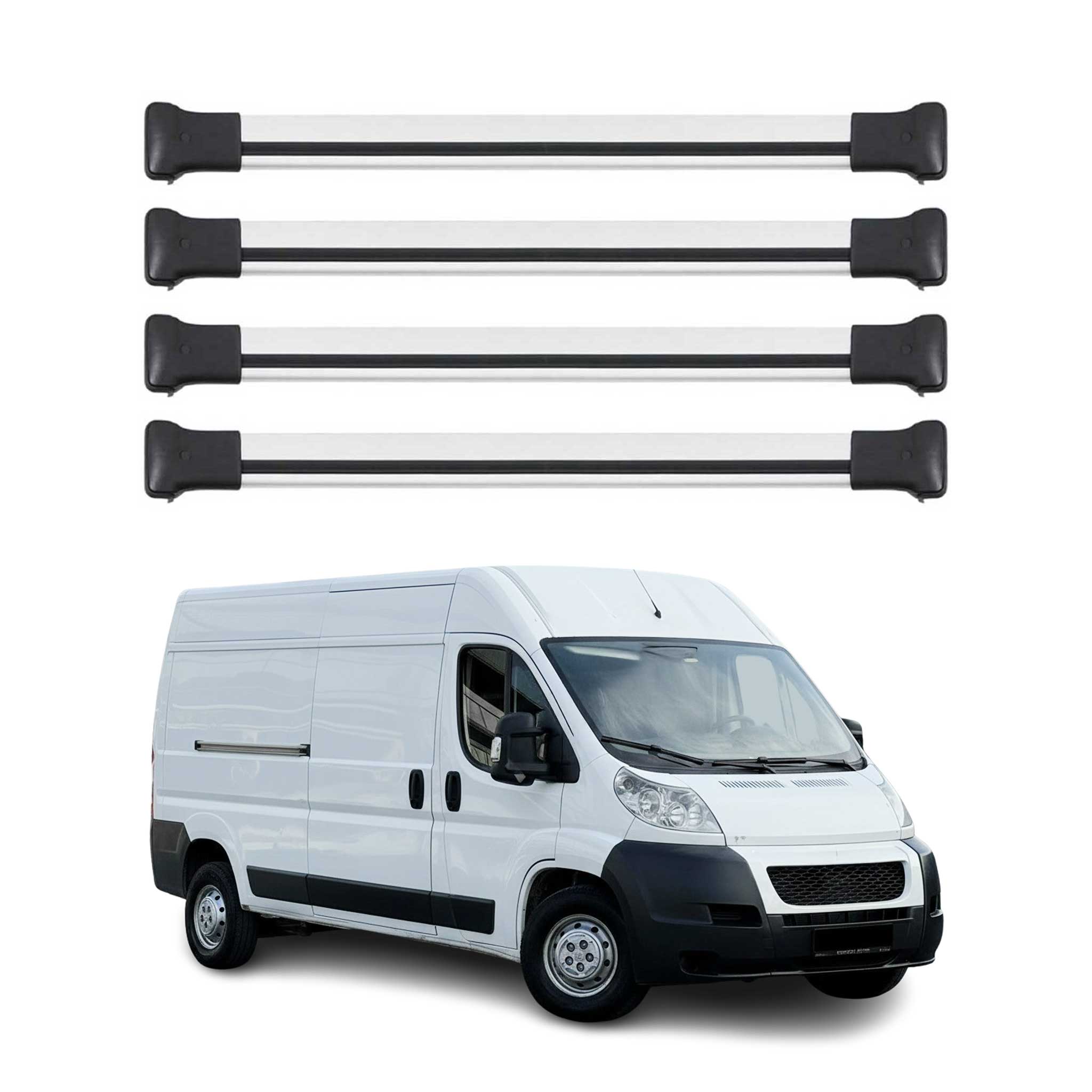 2014-2024 RAM ProMaster Roof Rack Cross Bars 4Pcs Silver
