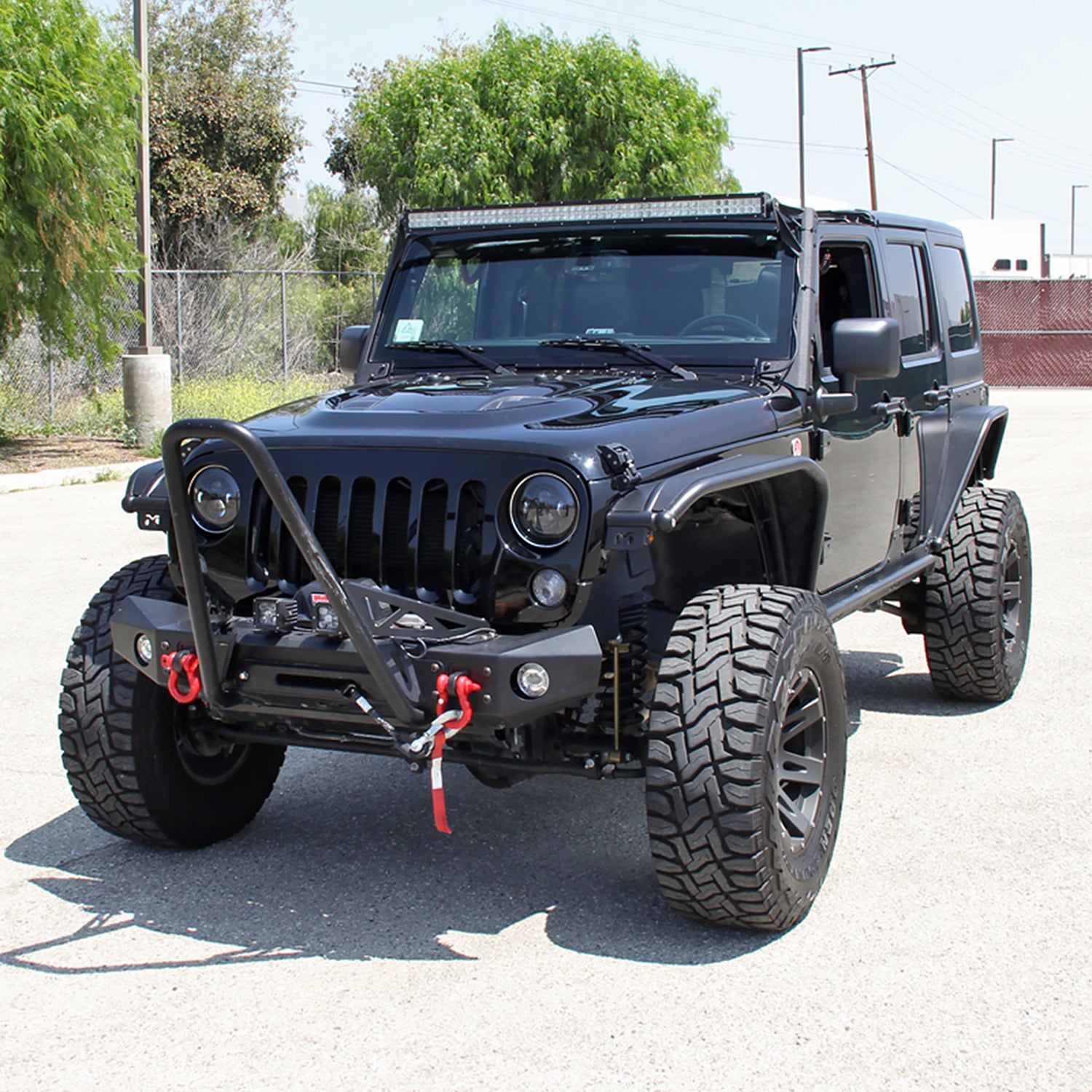 Universal 7" Cree LED Projector Headlight - 1PC Matte Black Housing/Clear Lens