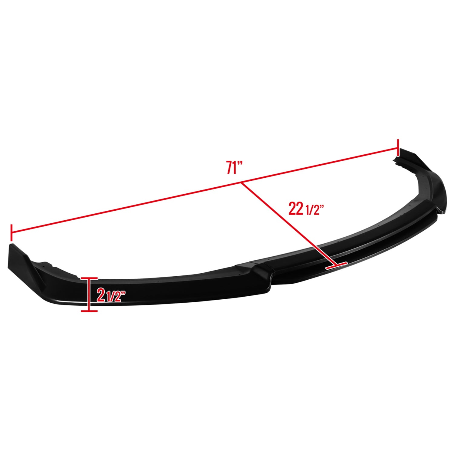 2016-2018 Honda Civic Sedan Polypropylene Bumper Lip Splitter Spoiler