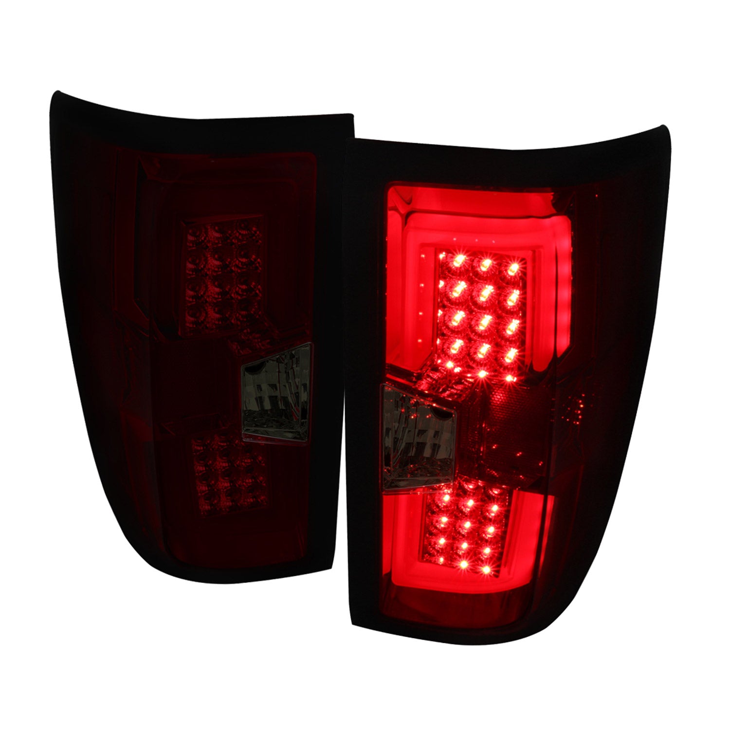 2014-2018 Chevy Silverado 1500 2500HD/Sierra 3500HD LED Tail Lights Red Smoke