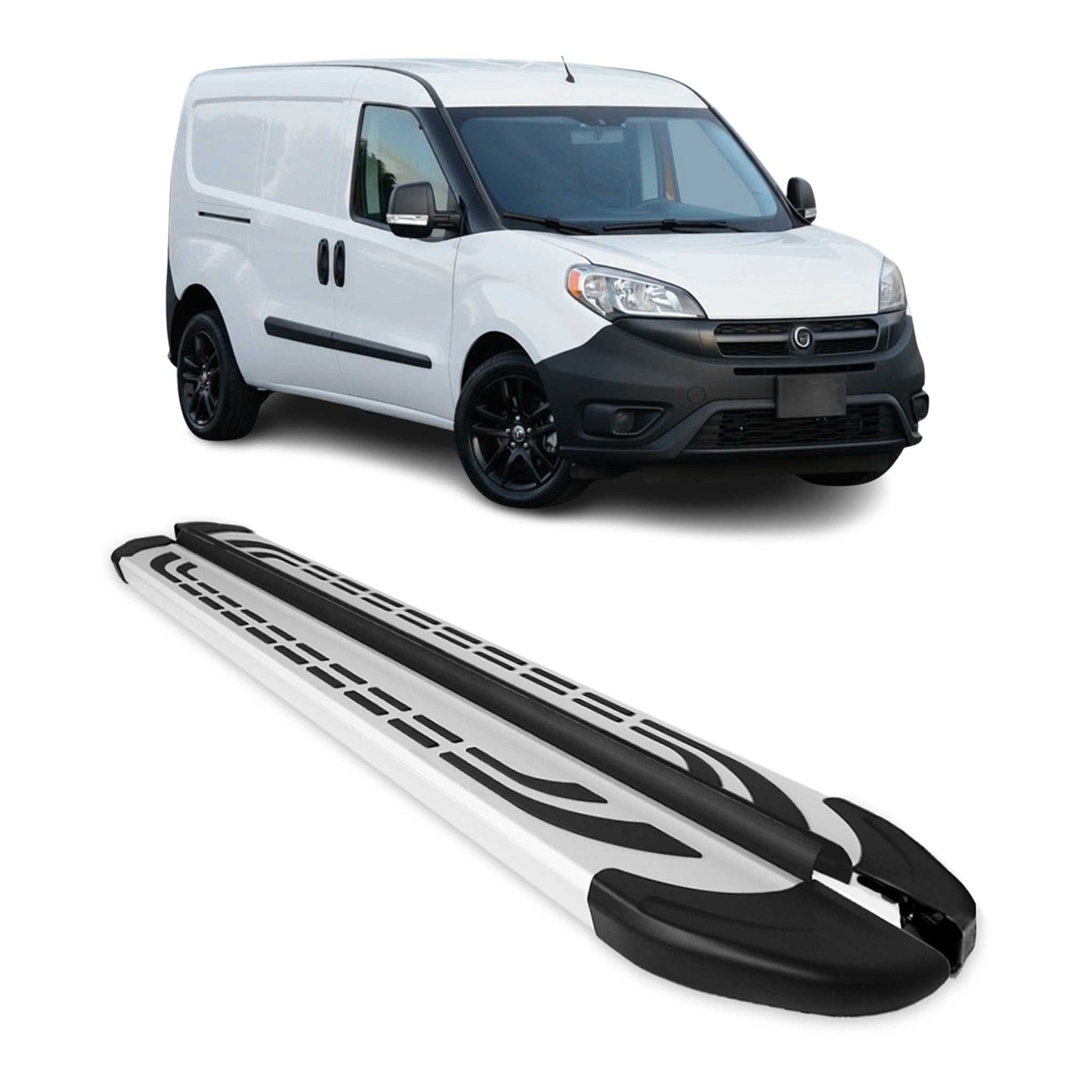 2015-2022 RAM ProMaster City LWB Running Boards Side Steps Silver