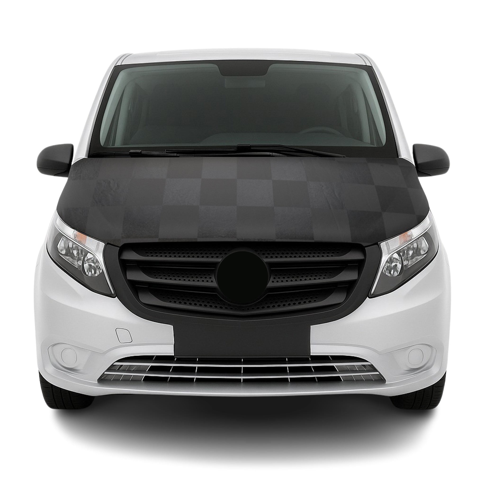 2016-2024 Mercedes Metris Car Bonnet Mask Hood Bra Chequered