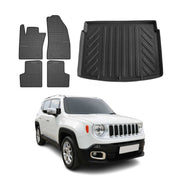 2015-2023 Jeep Renegade Floor Mats & Cargo Liner Full Set All Weather Black
