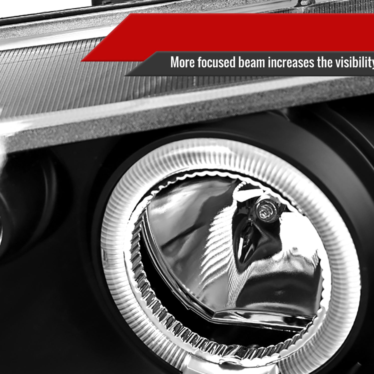 2006-2011 Honda Civic Sedan Dual Halo Projector Headlights Matte Black/Clear