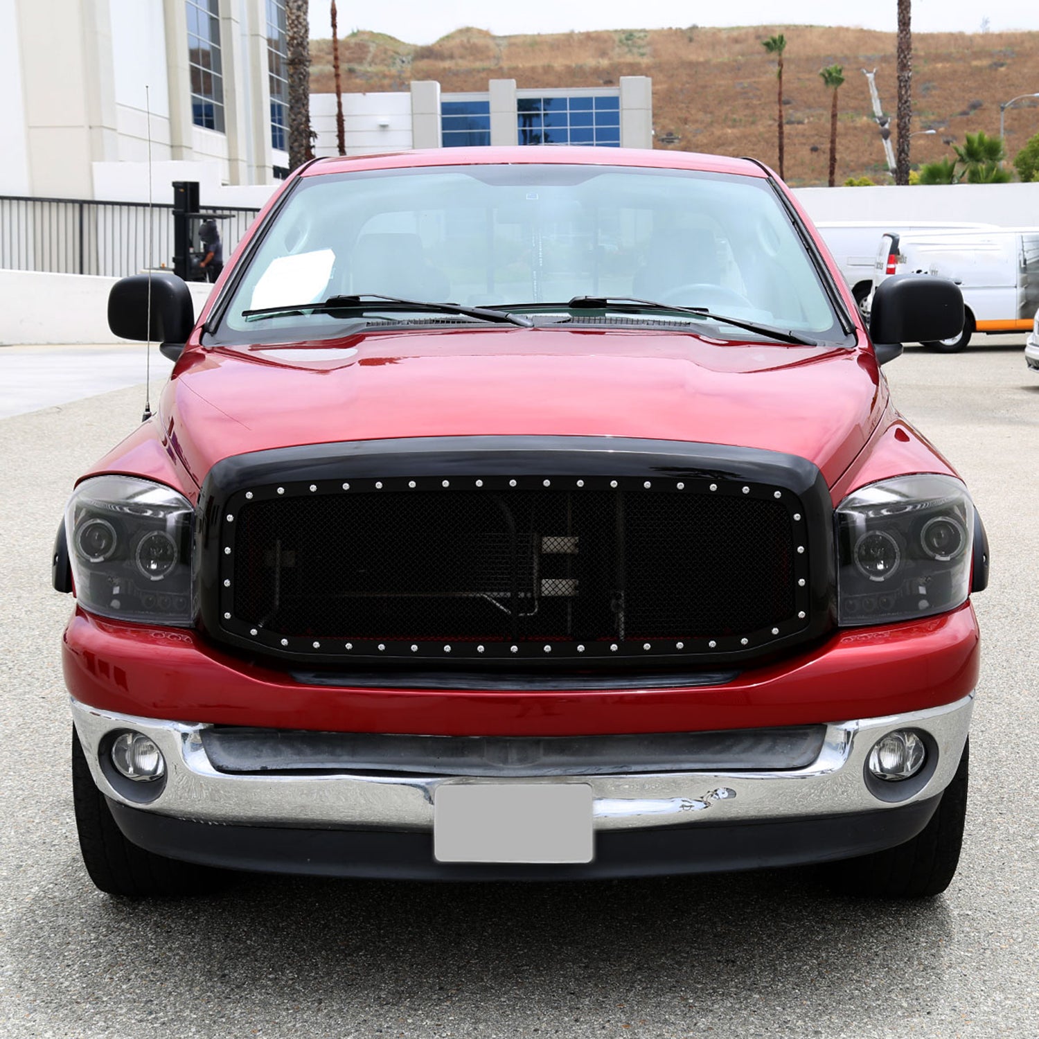 2006-2008 Dodge RAM 1500/ 06-2009 RAM 2500 3500 Dual Halo Headlights Jet Black