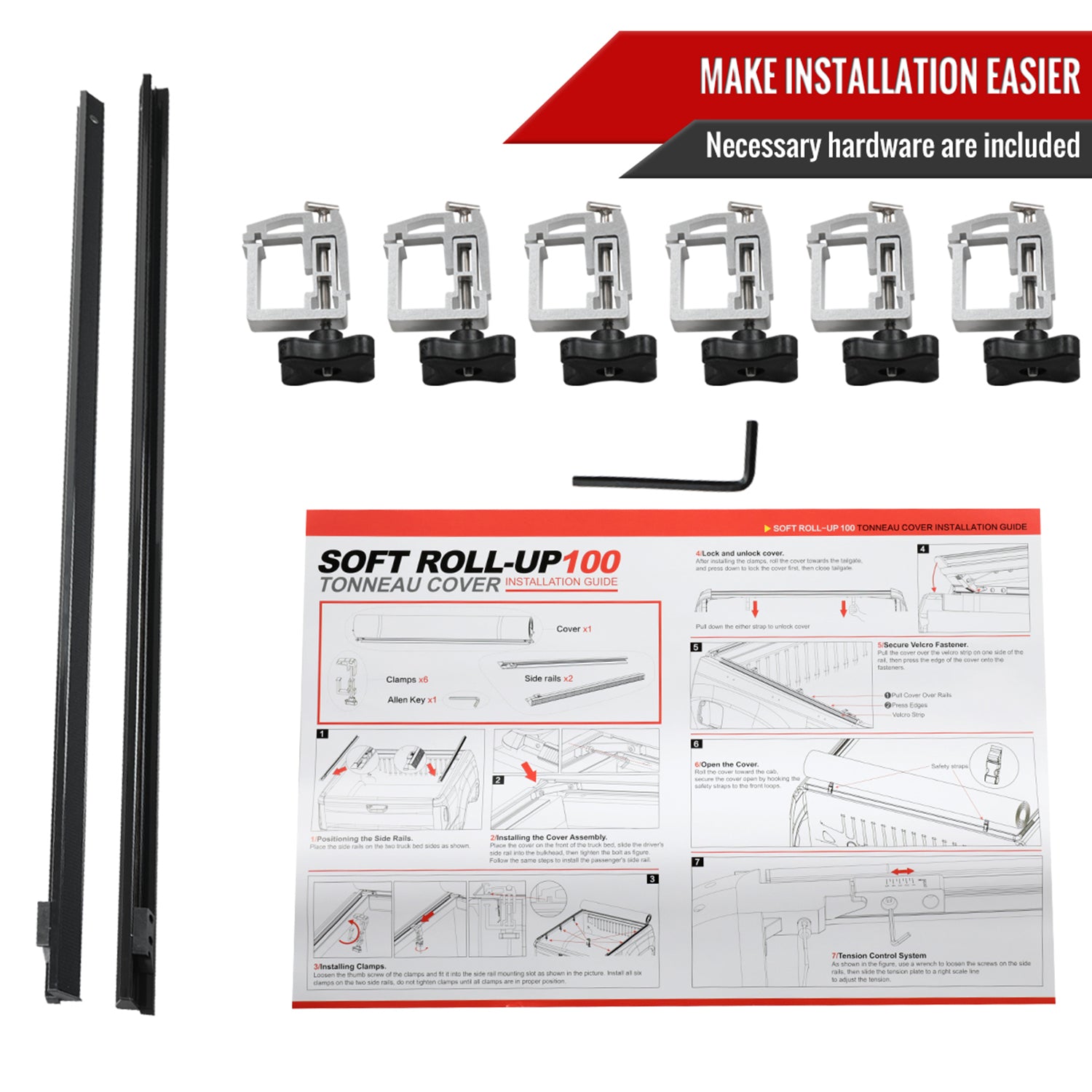 2007-2018 Chevy Silverado 1500/GMC Sierra 1500 5.7FTRoll Up Tonneau Cover