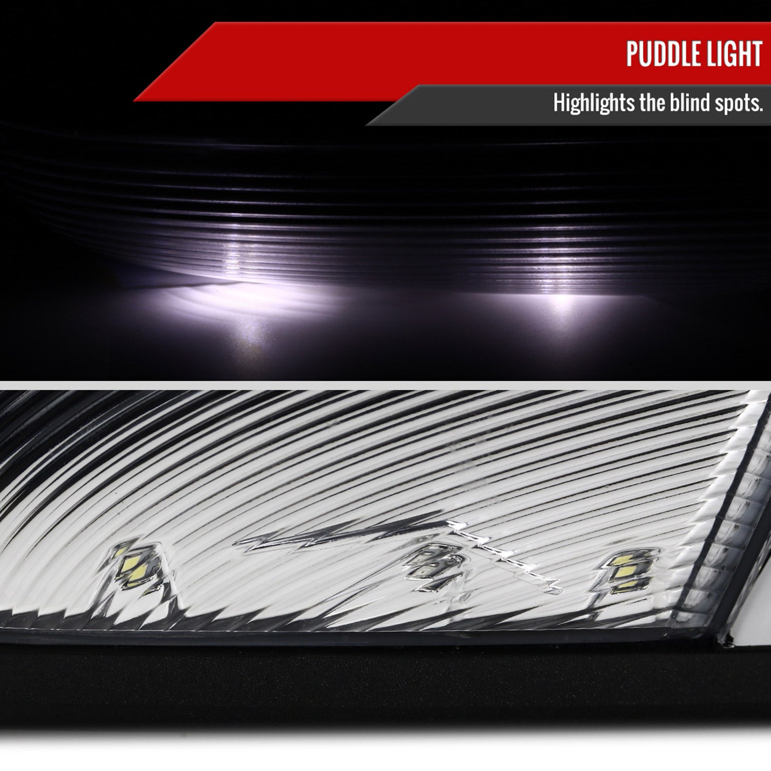 2013-2019 Dodge RAM Chrome Auto-Fold&Heated Side Mirror Turn Signal Passenger