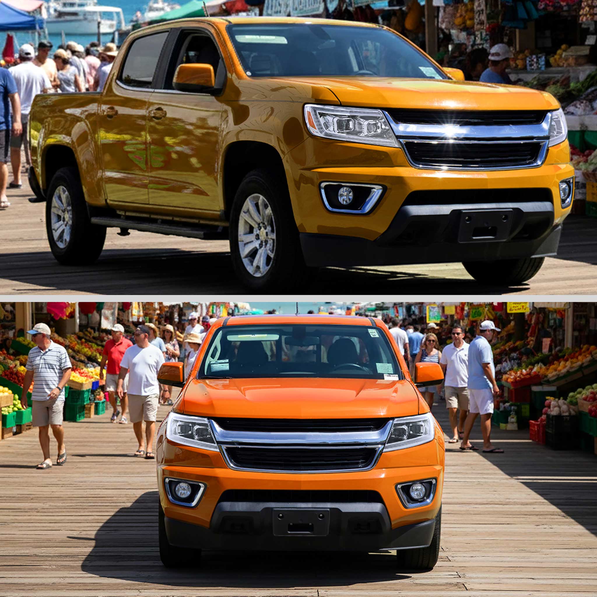 For Chevrolet Colorado 2015-2022 Headlights LED DRL Light Strip Turn Signal Side Marker Chrome Housing Clear Lens