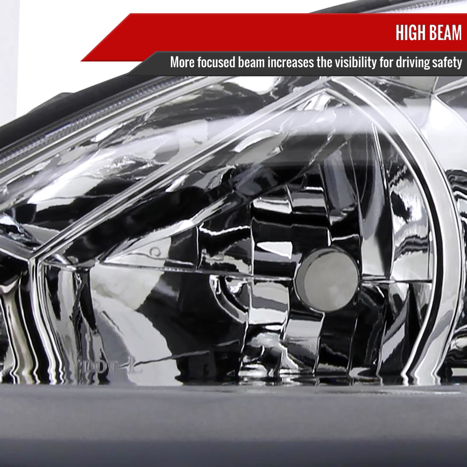 2002-2004 Toyota Camry Factory Style Headlights w/Amber Reflector Chrome/Clear