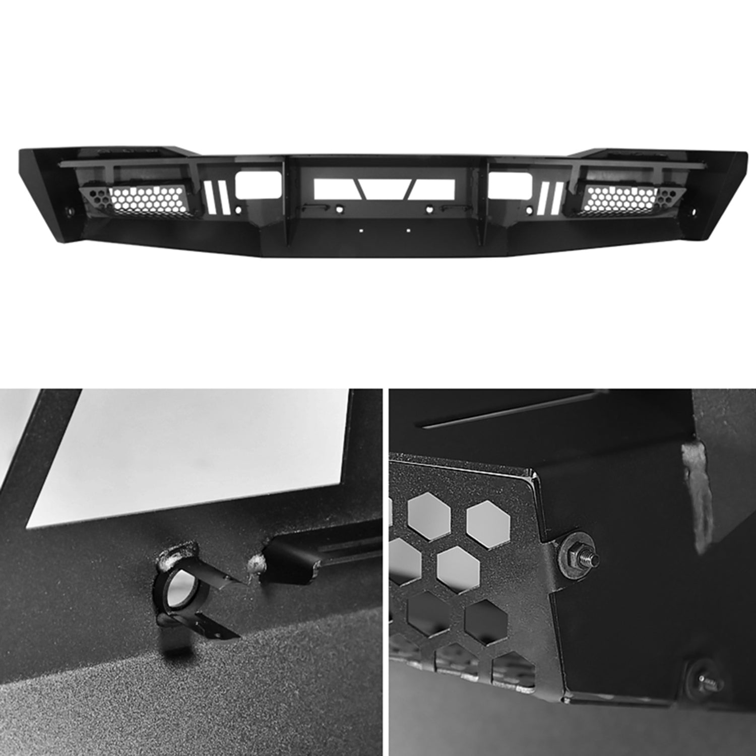 2010-2018 Dodge RAM 2500/3500 Heavy Duty Steel Front Bumper LED Light Ports