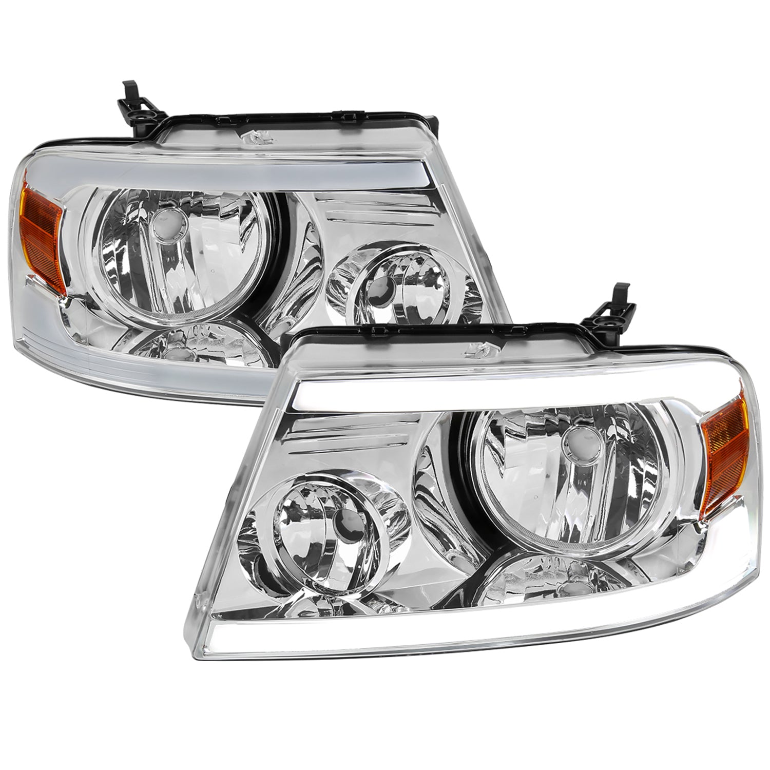 2004-2008 Ford F-150/ 2006-2008 Lincoln Mark LT LED Factory Headlights Chrome