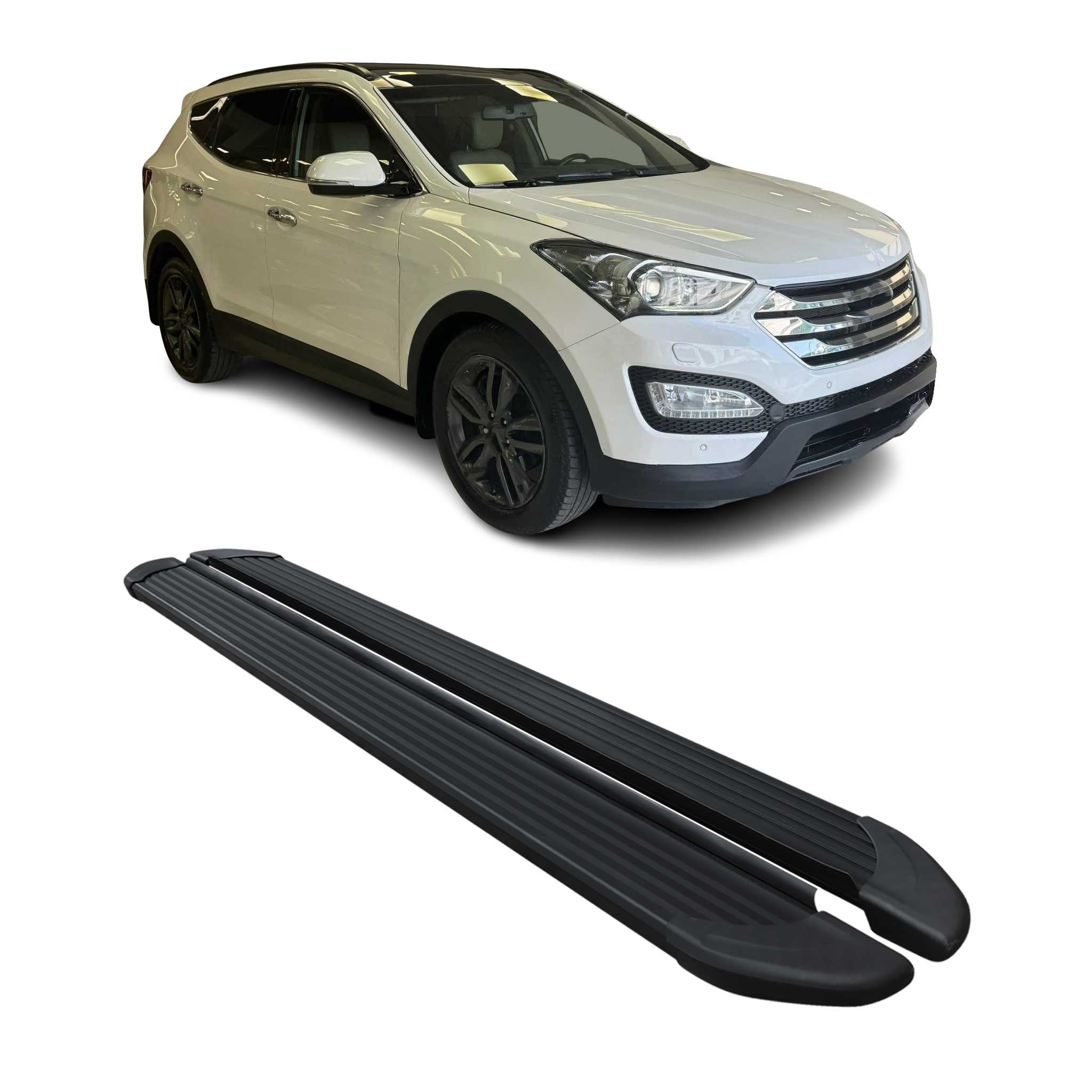2013-2018 Hyundai Santa Fe Running Boards Side Steps Black