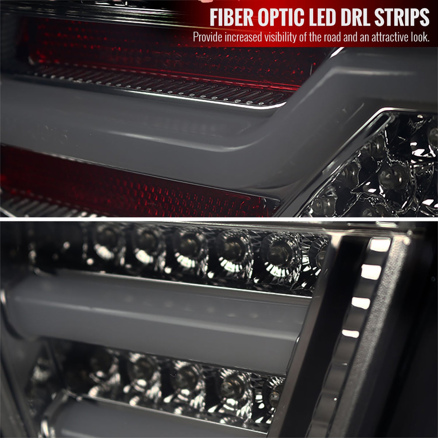 2006-2008 BMW E90 3 Series Sedan LED Tail Lights Chrome Housing/Smoke Lens