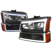 2002-2006 Chevy Avalanche/ Silverado LED Bar Factory Headlights&Bumper Lights