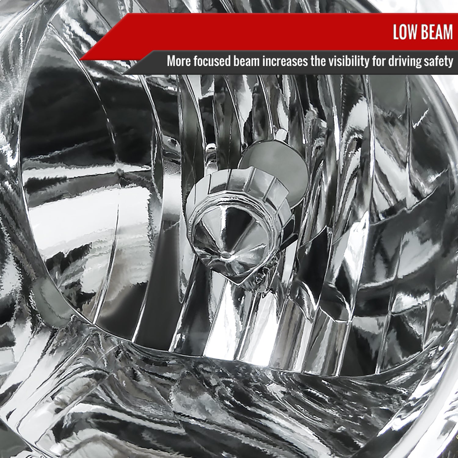 2003-2008 Toyota Corolla Factory Style Headlights Chrome Housing/Clear Lens