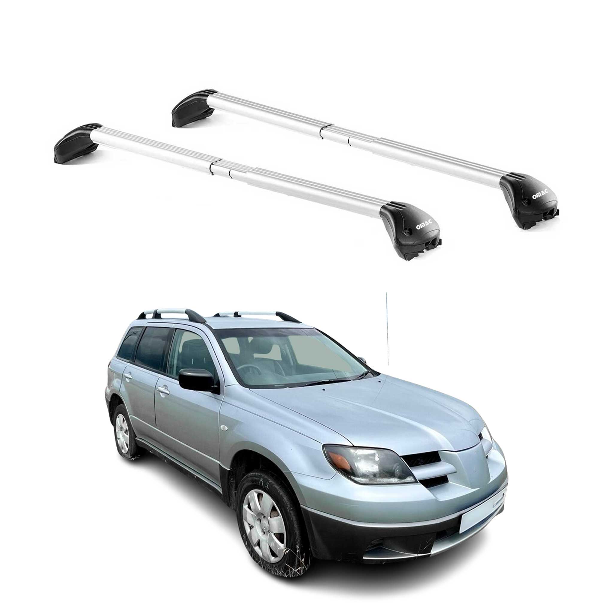2003-2006 Mitsubishi Outlander Roof Rack Cross Bars Luggage Carrier 2 Pcs