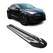 2018-2022 Toyota C-HR Running Boards Side Steps Silver & Black