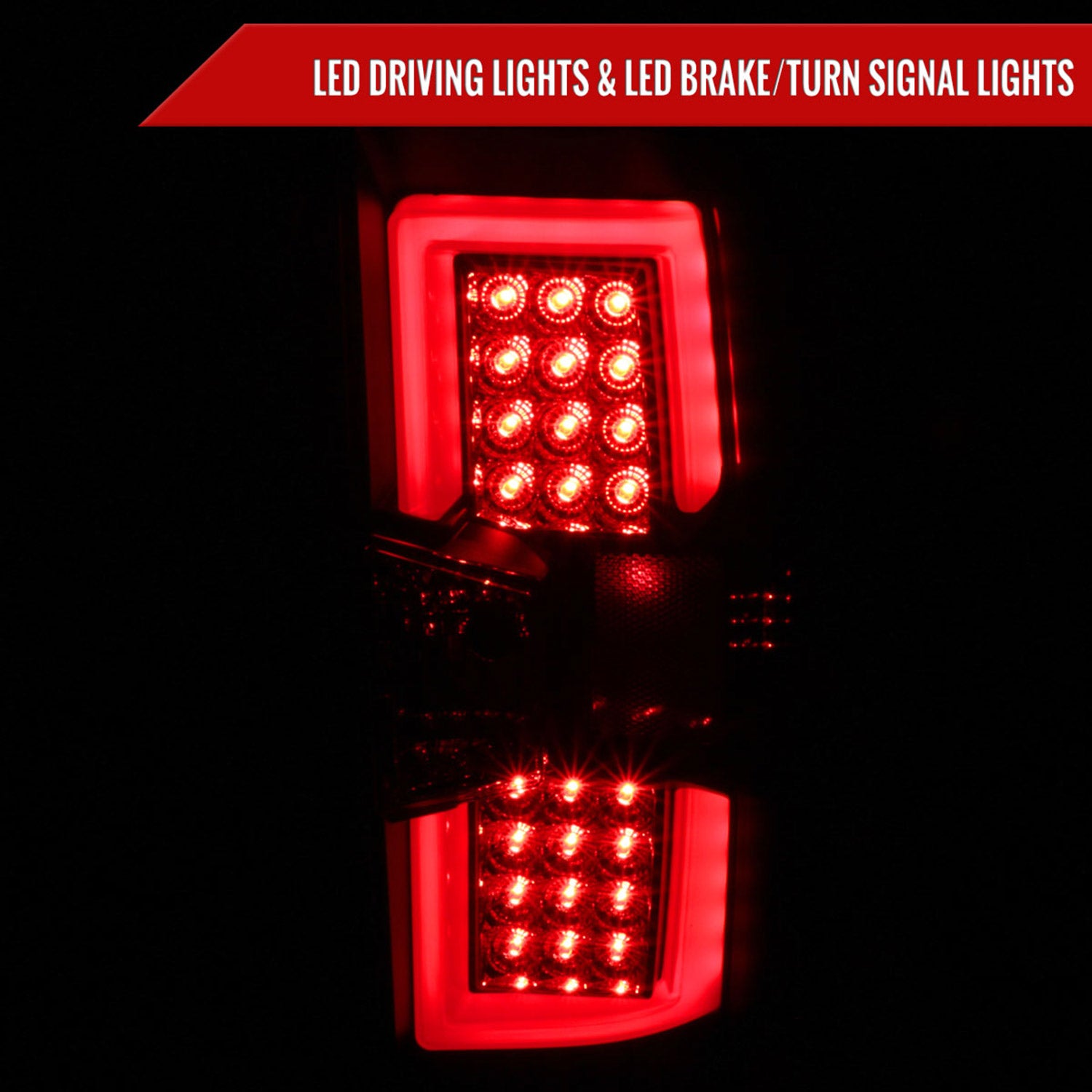 2014-2018 Chevy Silverado 1500 2500HD/Sierra 3500HD LED Tail Lights Matt Black