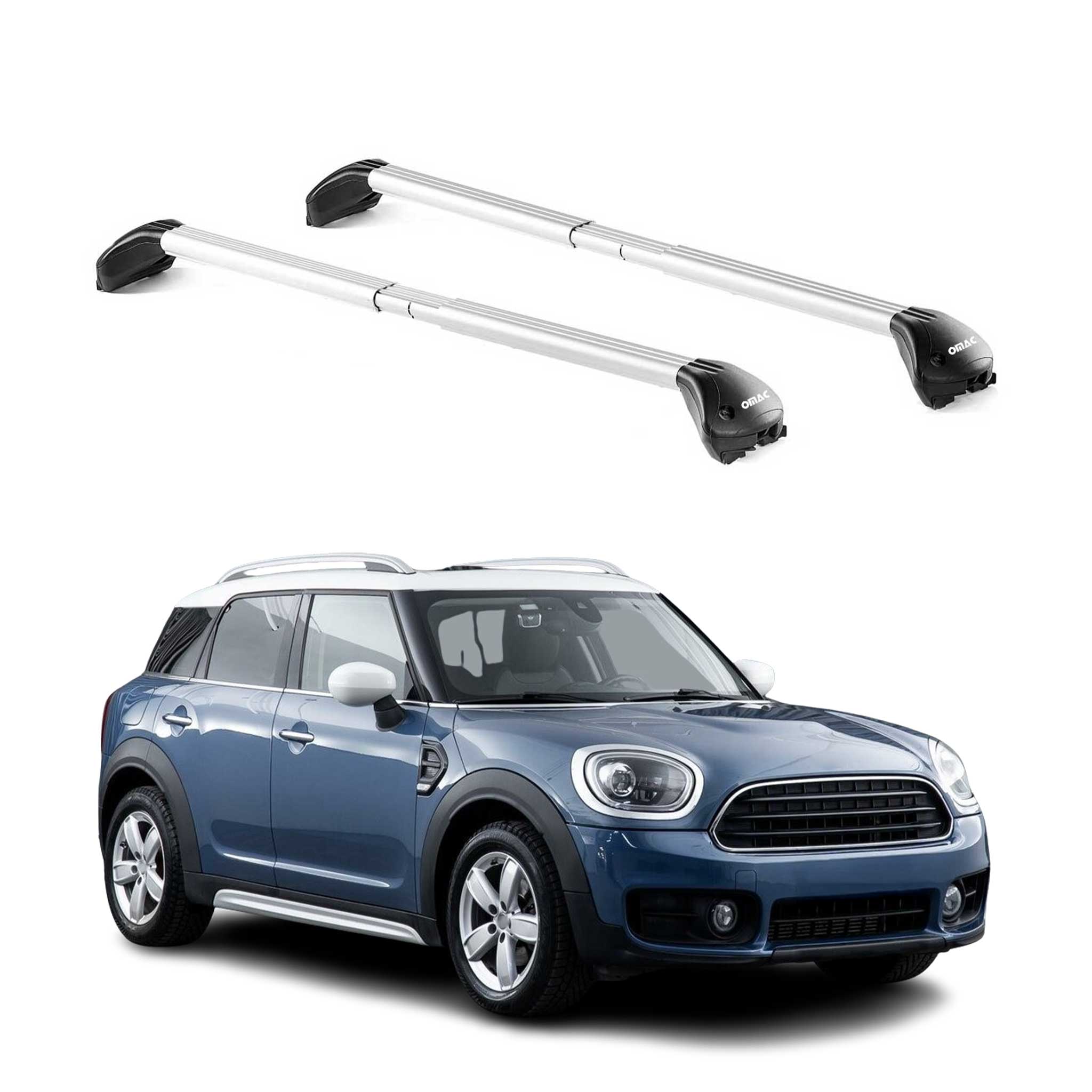 2017-2024 Mini Cooper Countryman F60 Roof Rack Cross Bars Silver