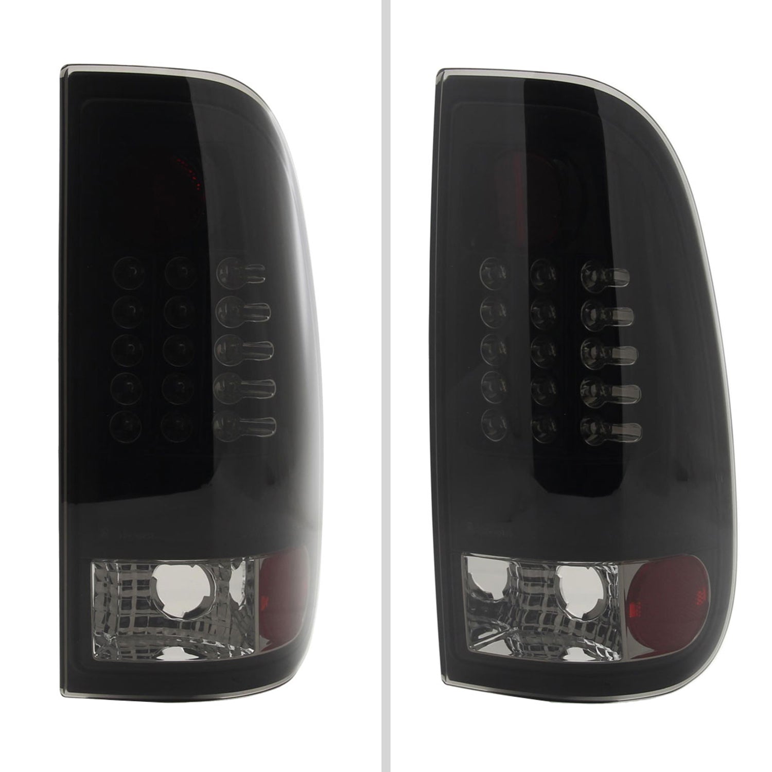 1997-2007 Ford F-150/F-250/350/450/550 LED Tail Lights Glossy Black/Smoke
