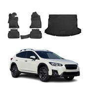 2018-2023 Subaru Crosstrek Floor Mats & Cargo Liner Full Set All Weather Black