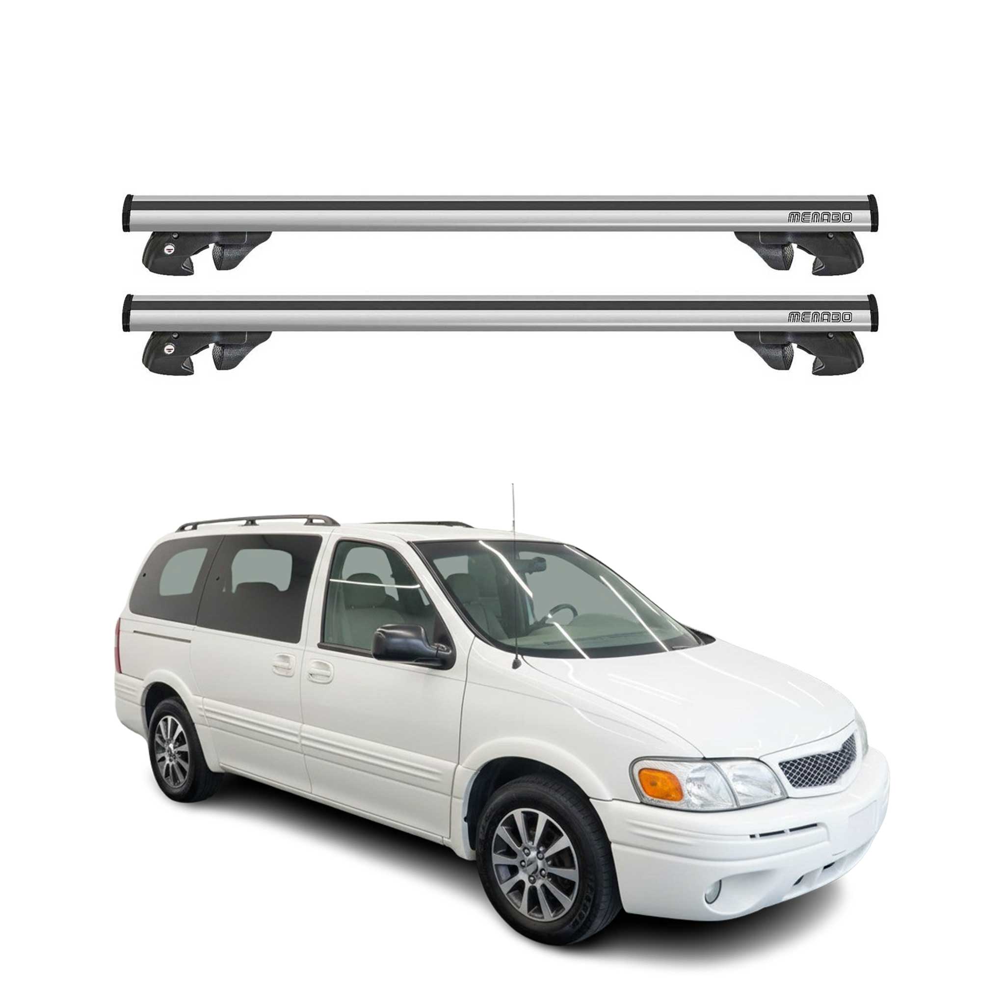 1999-2005 Pontiac Montana Roof Rack Cross Bars Silver