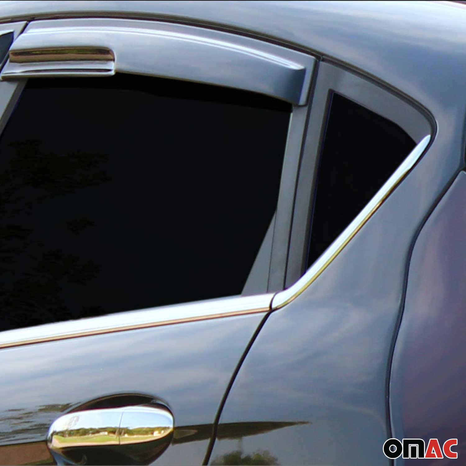 2011-2019 Ford Fiesta Window Molding Trim Streamer Stainless Steel Silver 8 Pcs