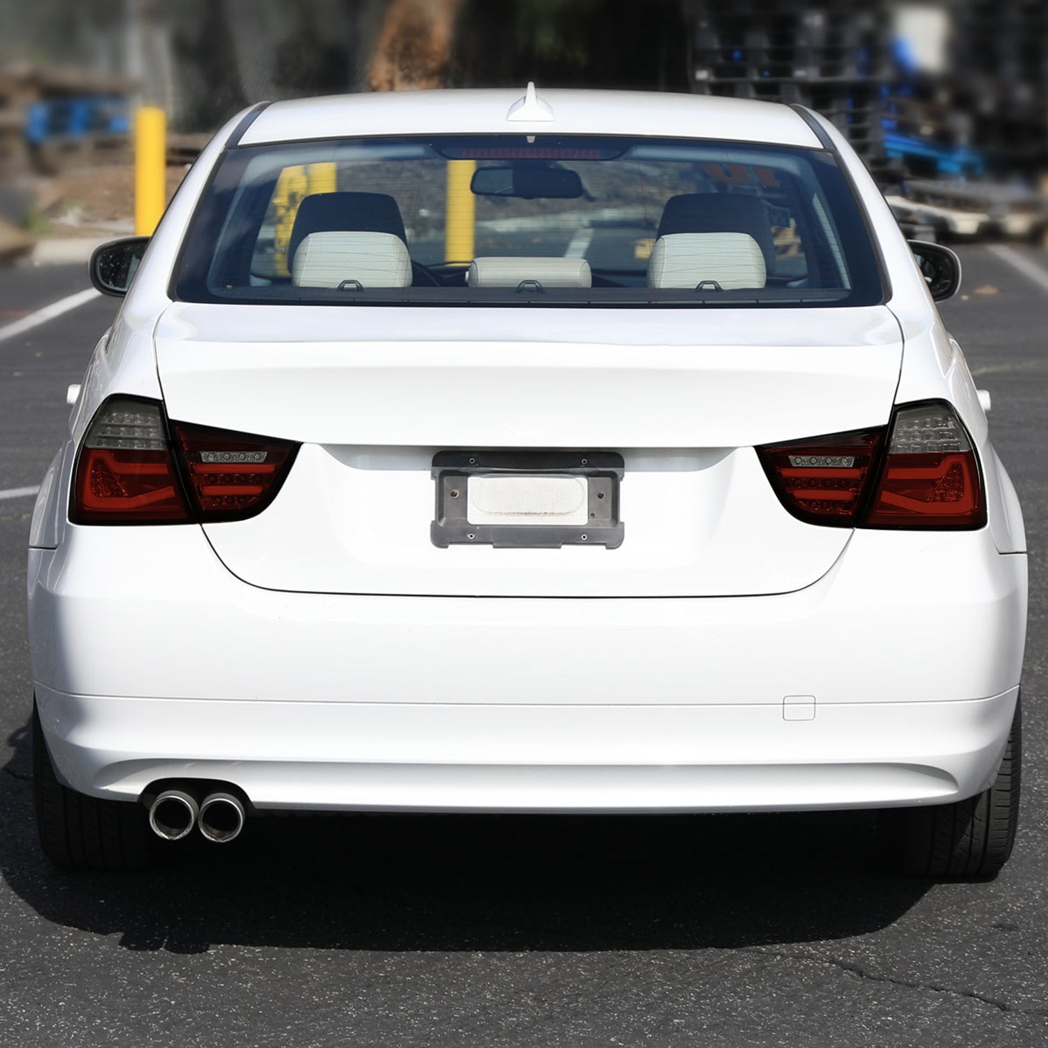 2009-2011 BMW E90 3-Series 4Dr Sedan Red LED Tail Light Chrome/Red Smoke Lens