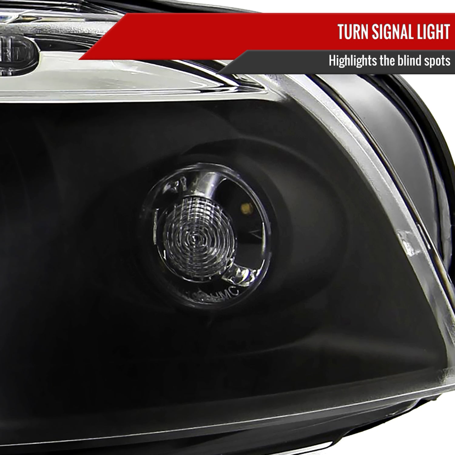 2001-2005 VW Passat Dual Halo Projector Headlights Matte Black/Clear Lens