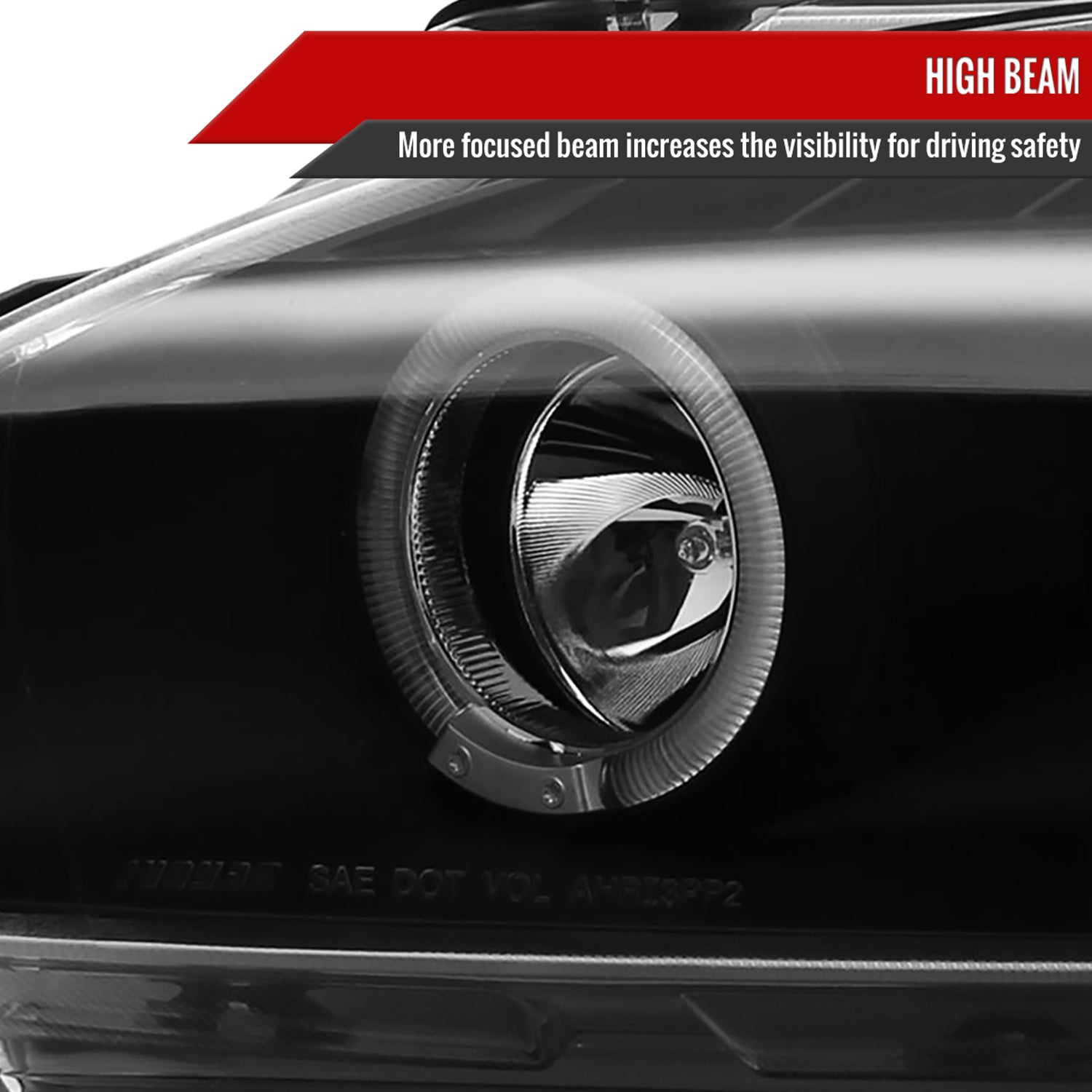 2004-2009 Honda S2000 AP2 Dual Halo Projector Headlights Matte Black/Clear