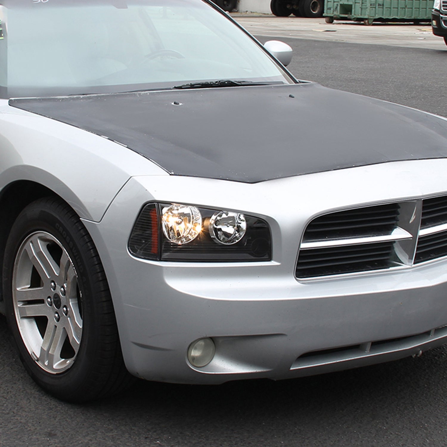 2006-2010 Dodge Charger Factory Style Headlights Matte Black/Clear Lens