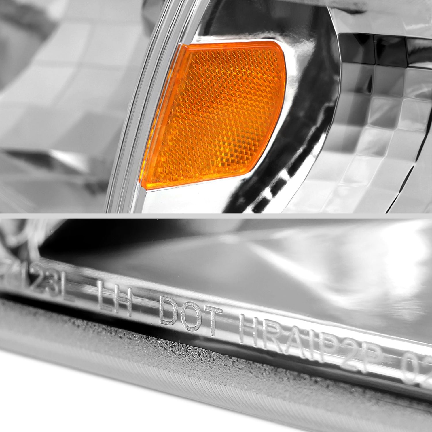 1993-1997 Ford Ranger Factory Headlights w/Corner Signal Lights Chrome/Clear