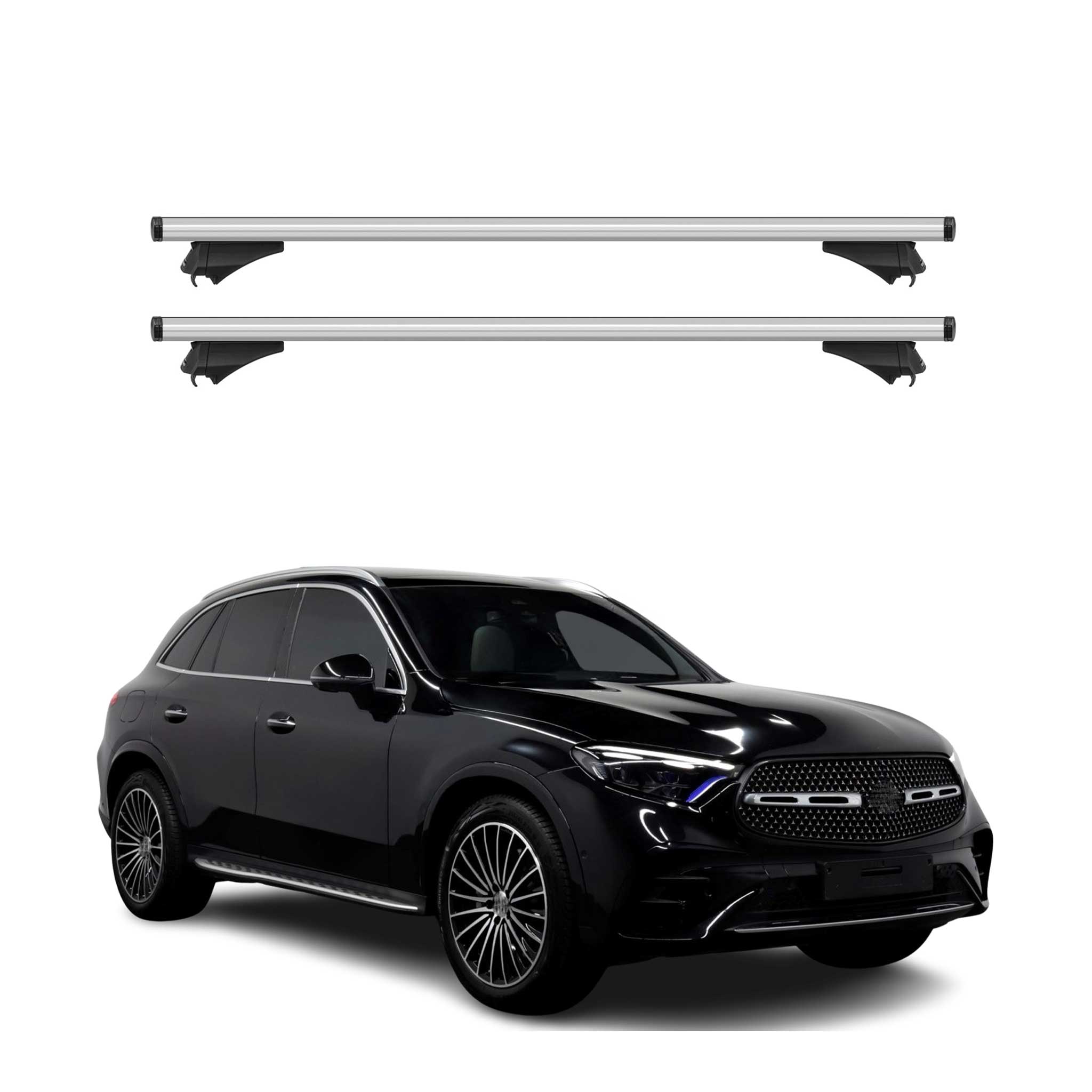 2020-2022 Mercedes GLC Class X253 Roof Rack Cross Bars Silver