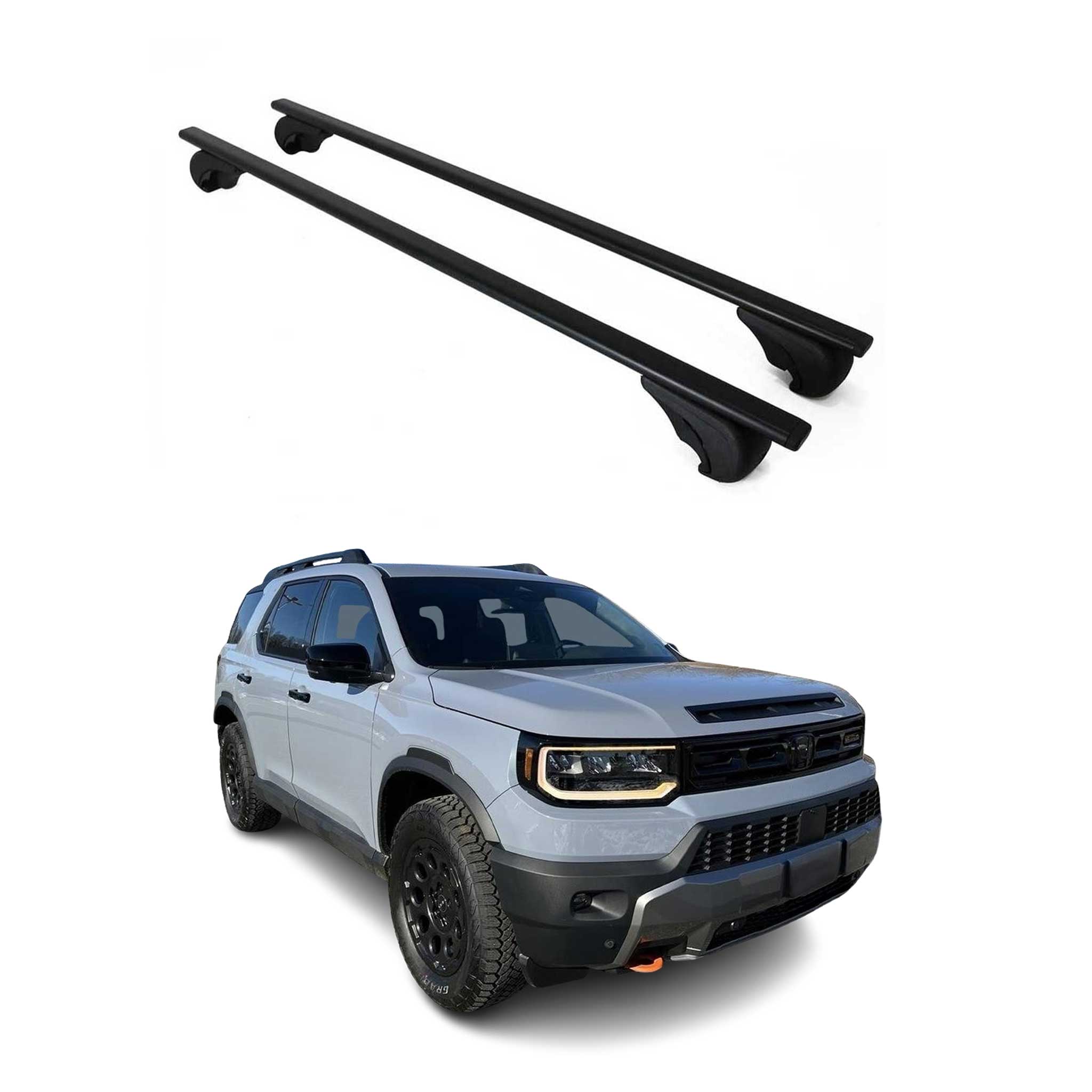 2019-2025 Honda Passport Roof Rack Cross Bars Black