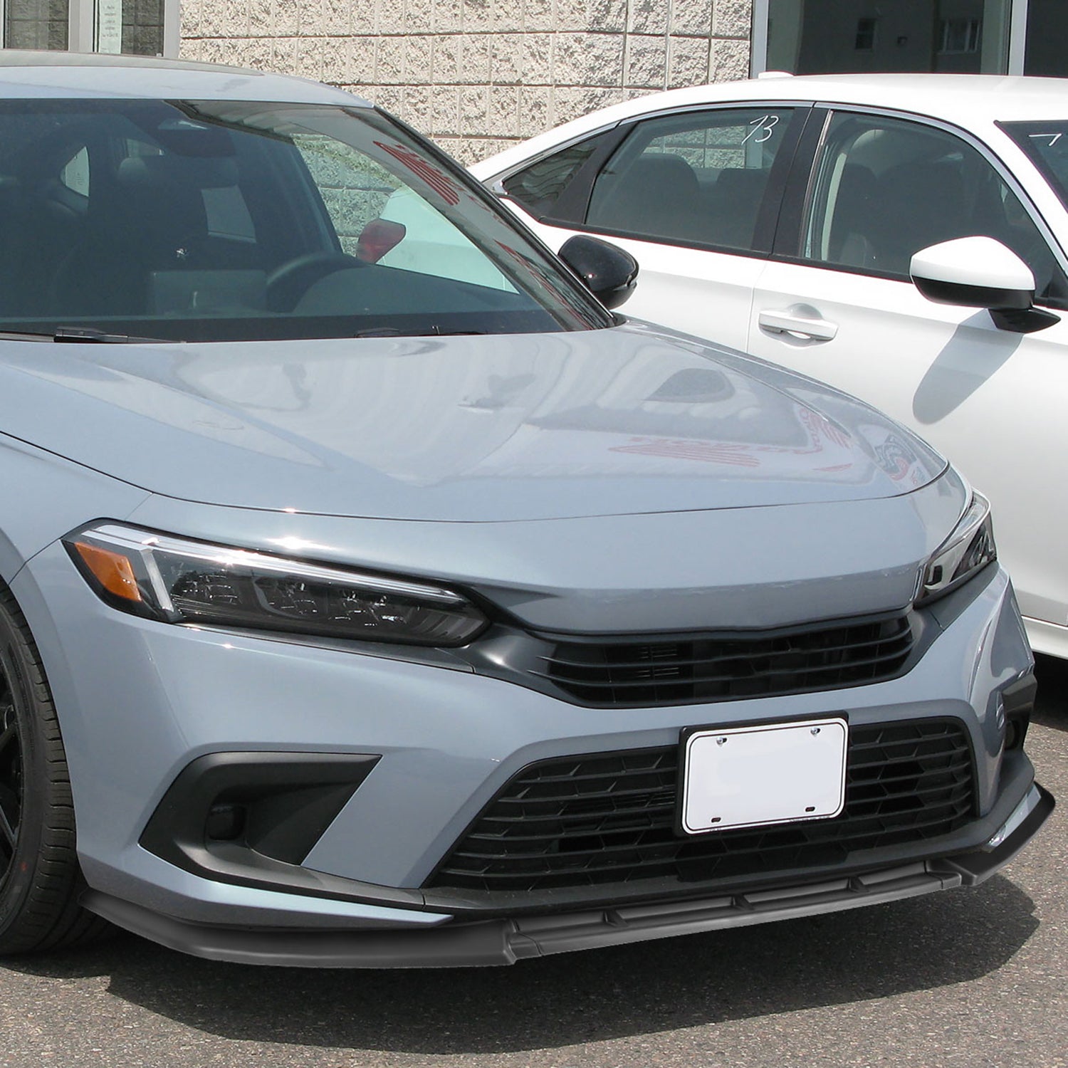 2017-2021 Honda Civic Si Matte Black 3Pcs Front Bumper Lip Spoiler Kit