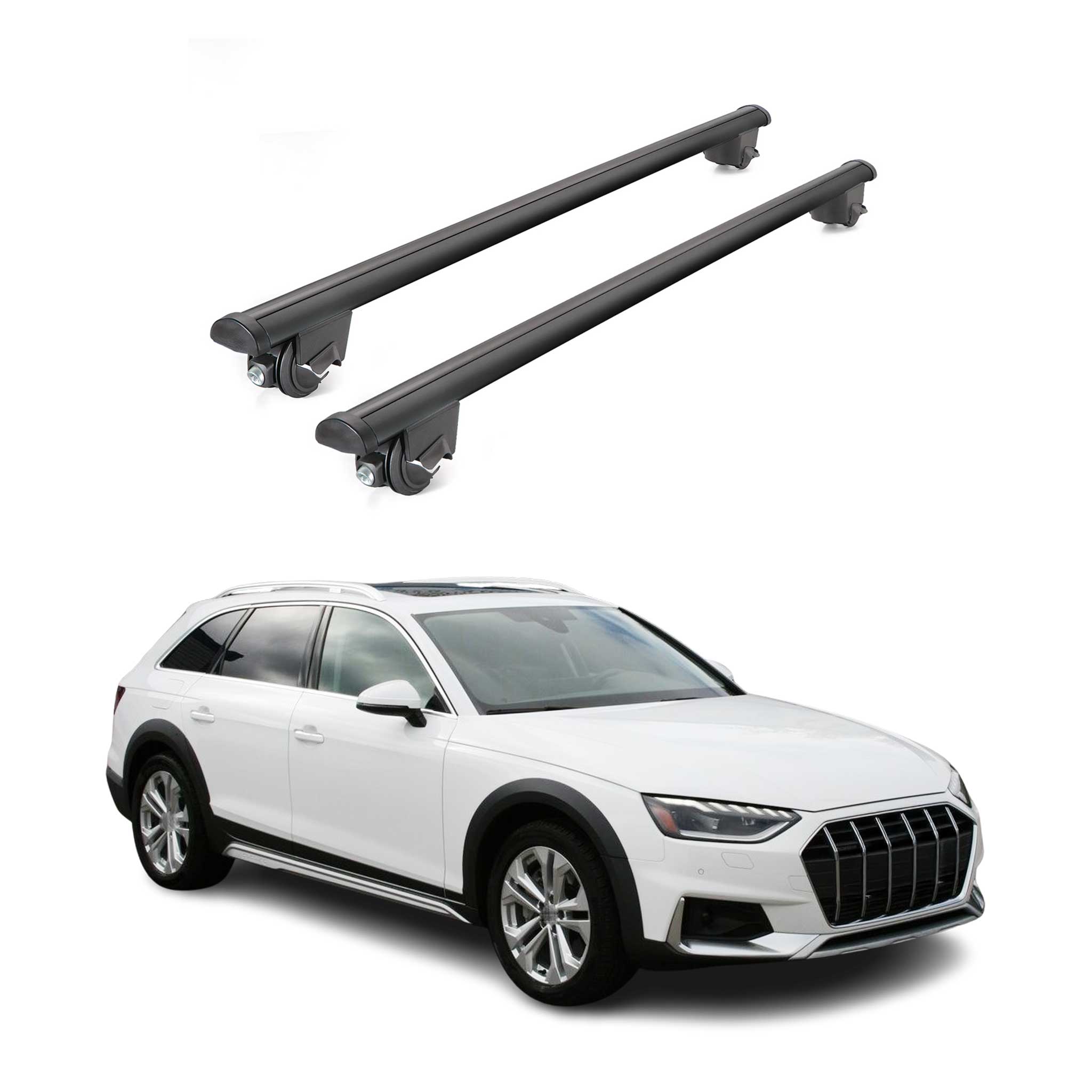 2017-2023 Audi A4 Allroad Wagon Roof Rack Cross Bars Black