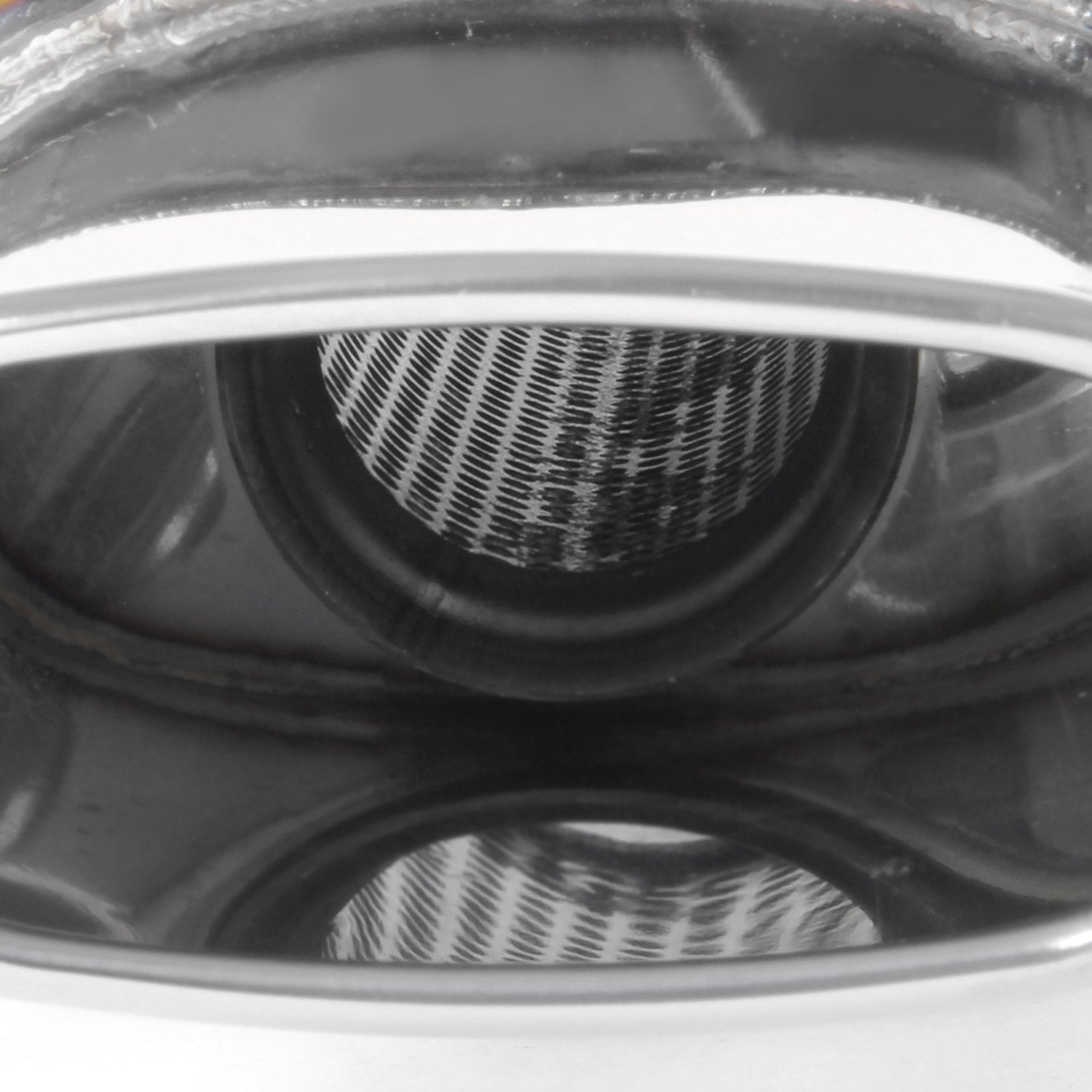 Universal 2.5" Inlet Stainless Steel Exhaust Muffler w/ Oval Tip