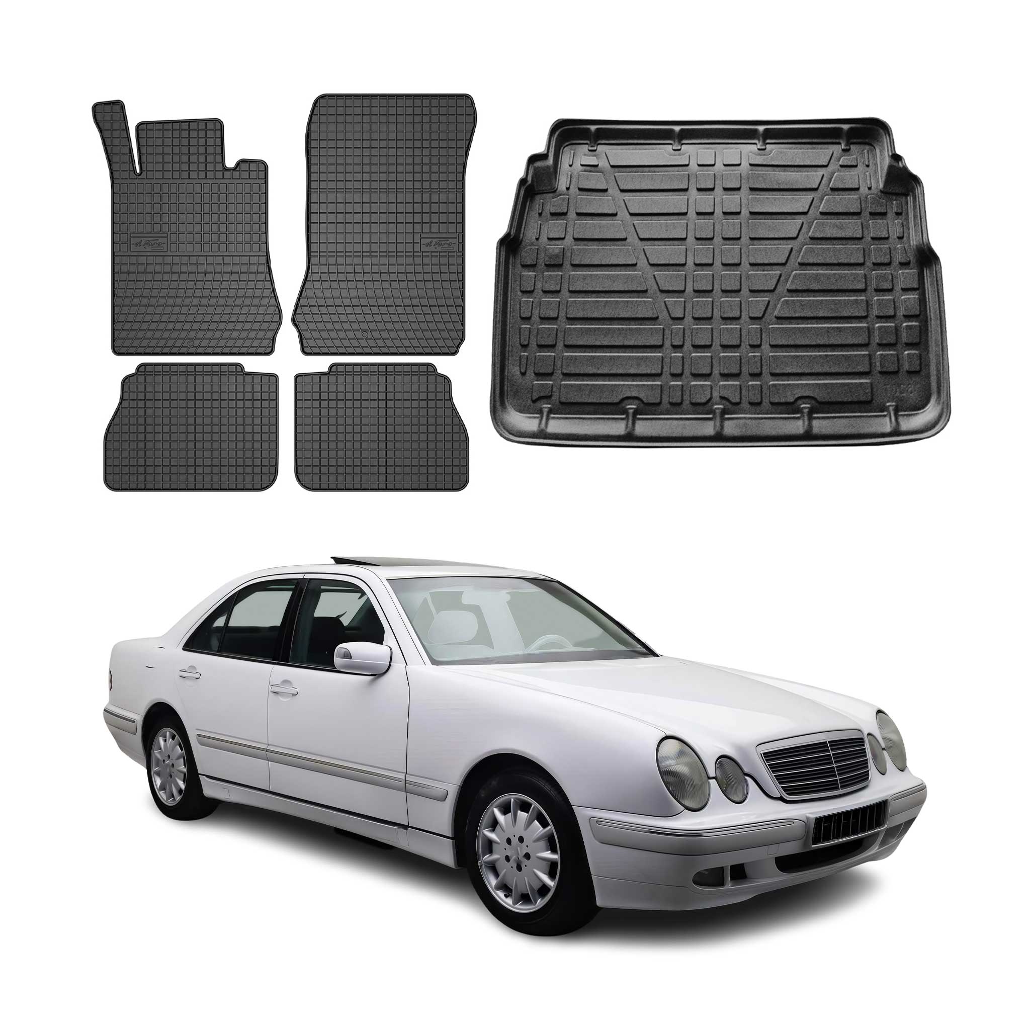 1998-2002 Mercedes E Class W212 Floor Mats Cargo Liner Set