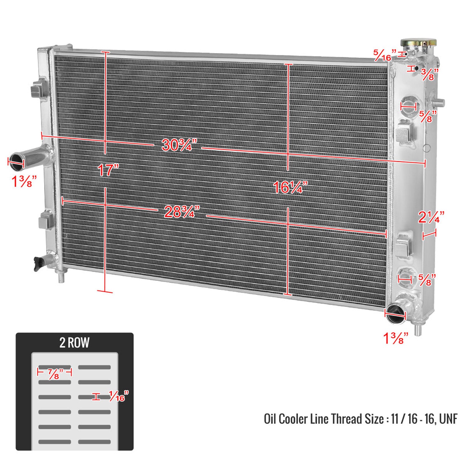 2005-2006 Pontiac GTO 6.0L V8 2-Row Aluminum Performance Radiator