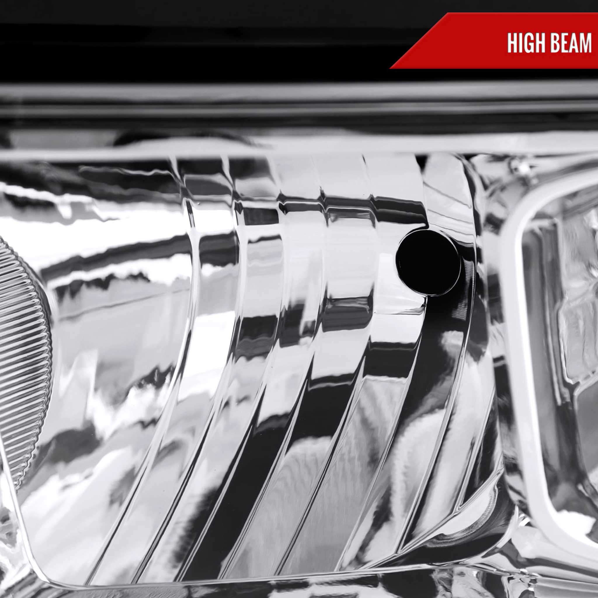 For Dodge RAM 2500 3500 2019-2024 Factory Style Crystal Headlight Driver Side Only Chrome Housing Clear Lens