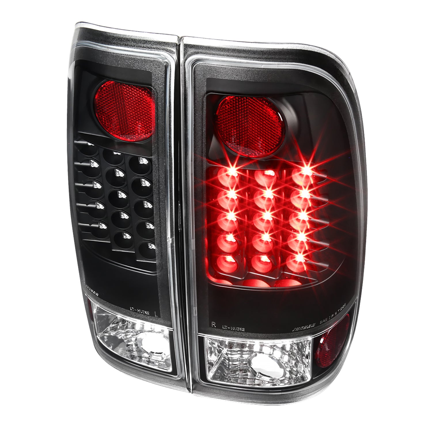 1997-2007 Ford F-150/F-250/350/450/550 Styleside V2 LED Tail Lights Matt Black