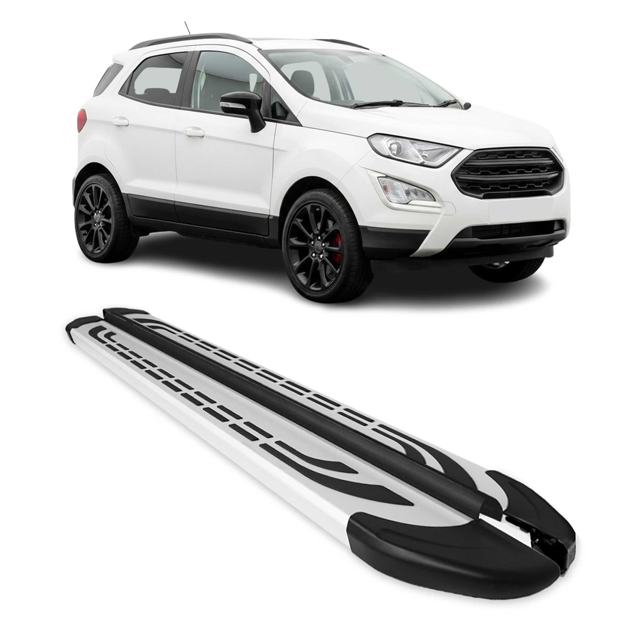 2013-2017 Ford EcoSport Running Boards Side Steps Silver