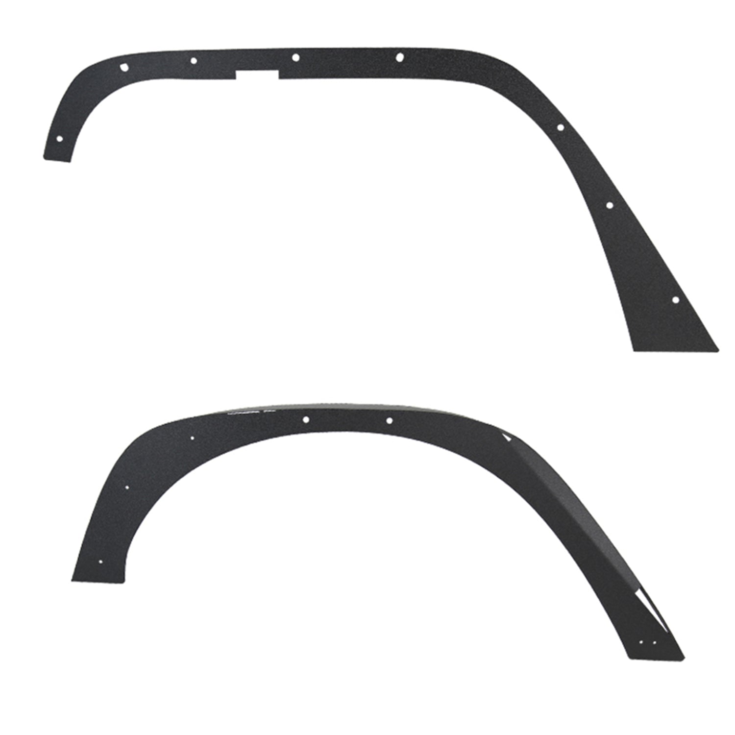 2007-2017 Jeep Wrangler JK Black Textured Steel Flat Fender Flares