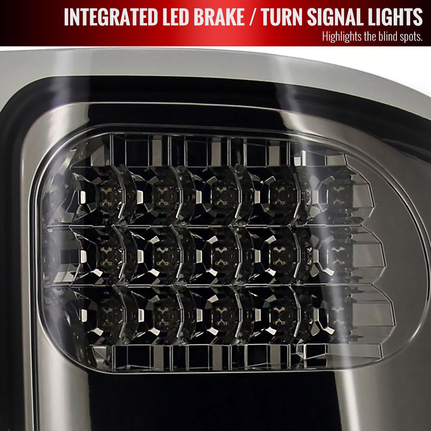 2007-2014 GMC Sierra LED Tail Lights Chrome Housing/Smoke Lens