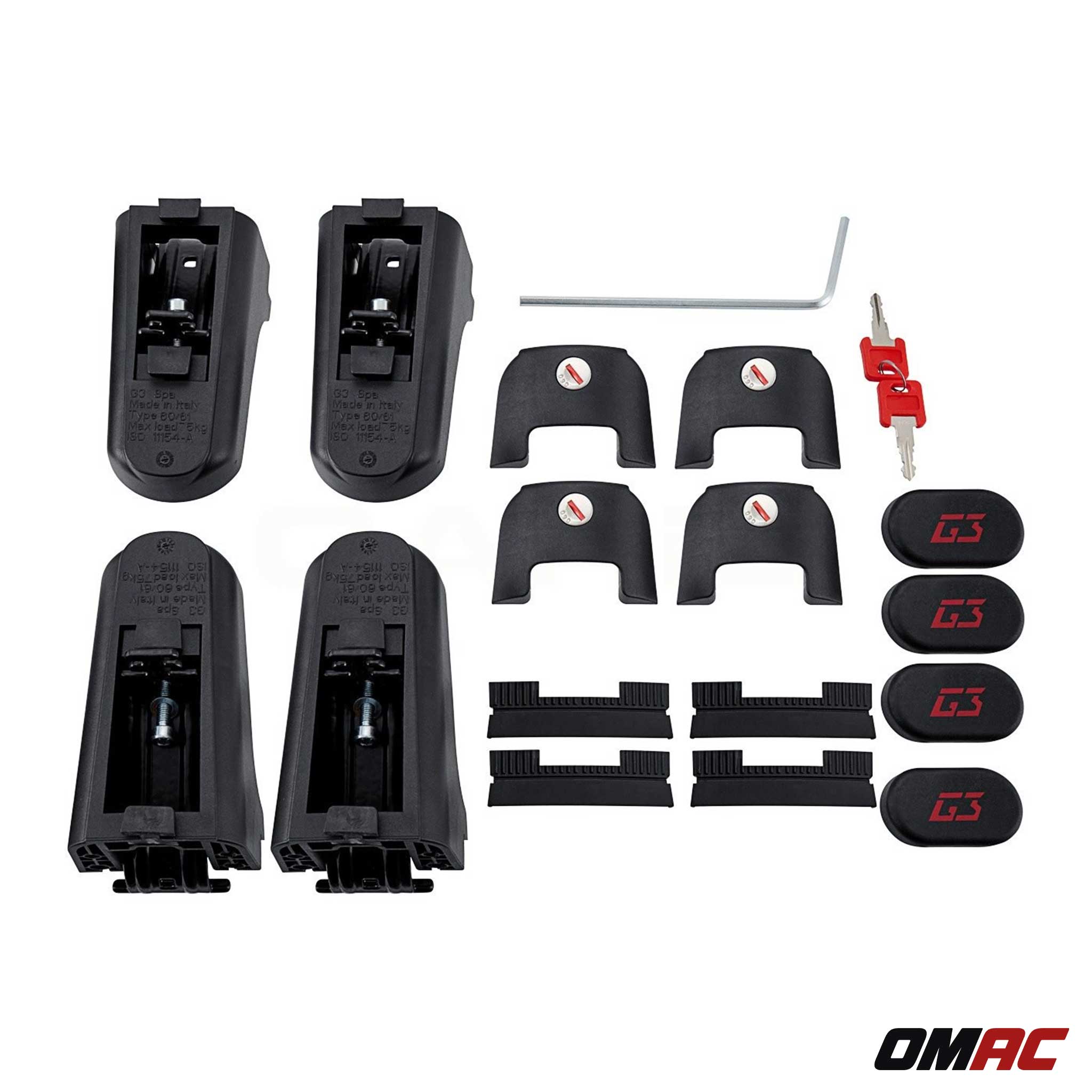 G3 Roof Racks for Mercedes ML 2006-2011 Aluminium Lockable 165Lbs Gray