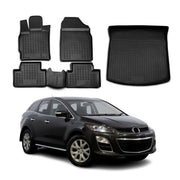 2010-2012 Mazda CX-7 Floor Mats & Cargo Liner Full Set All Weather Black